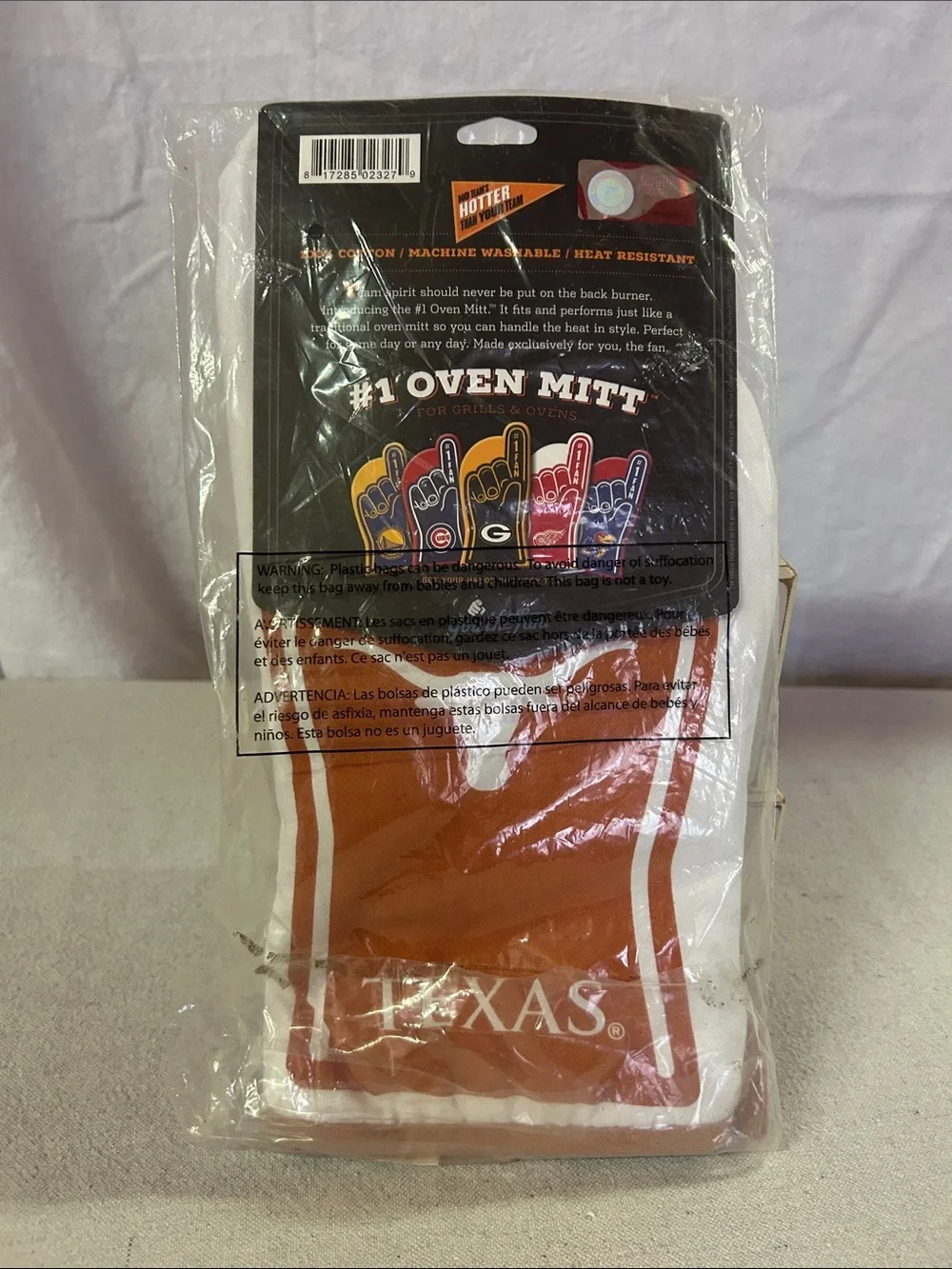 Longhorns Foam Finger Oven Mitt - Burnt Orange